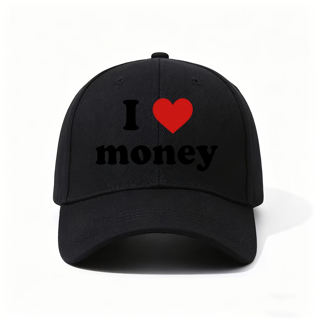 Baseball Cap Structured - Topi Bisbol I Love Money Print