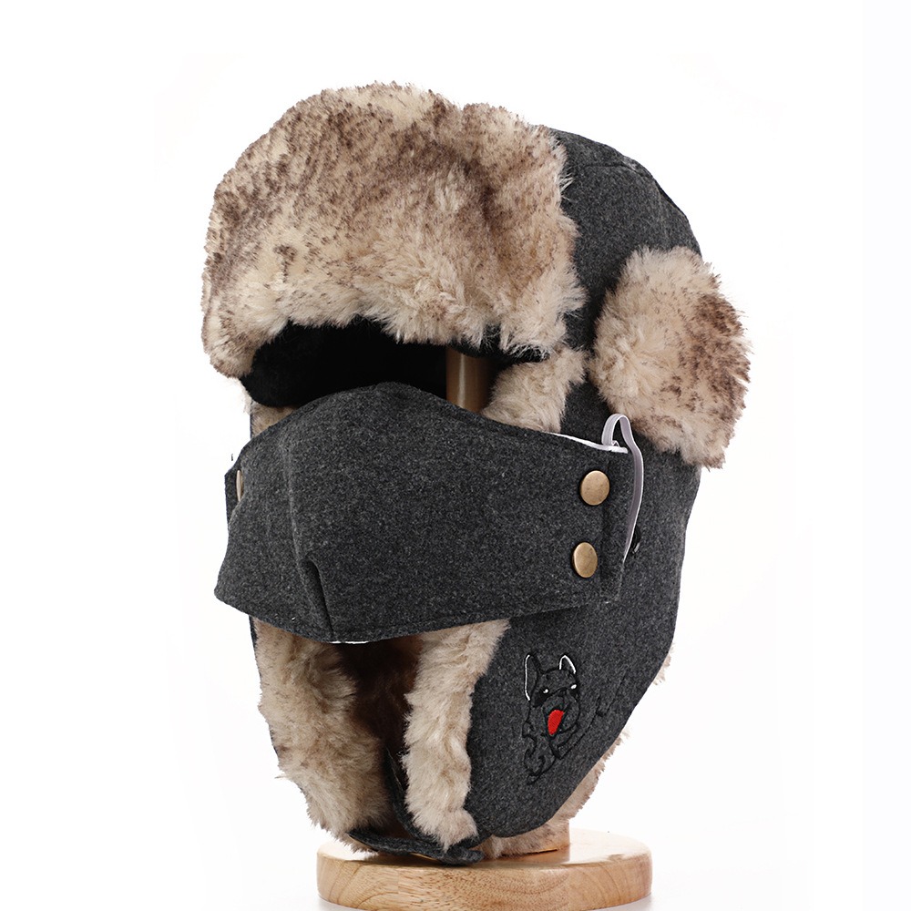 Trapper Hat Ear Flap - Topi Trapper Berlapis Bulu Imitasi Baru,