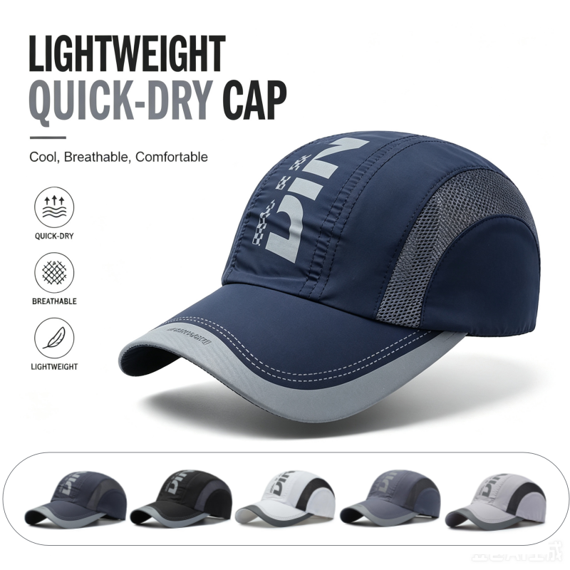 Running Cap Lightweight - Topi Olahraga Cepat Kering Pria, Ringan,