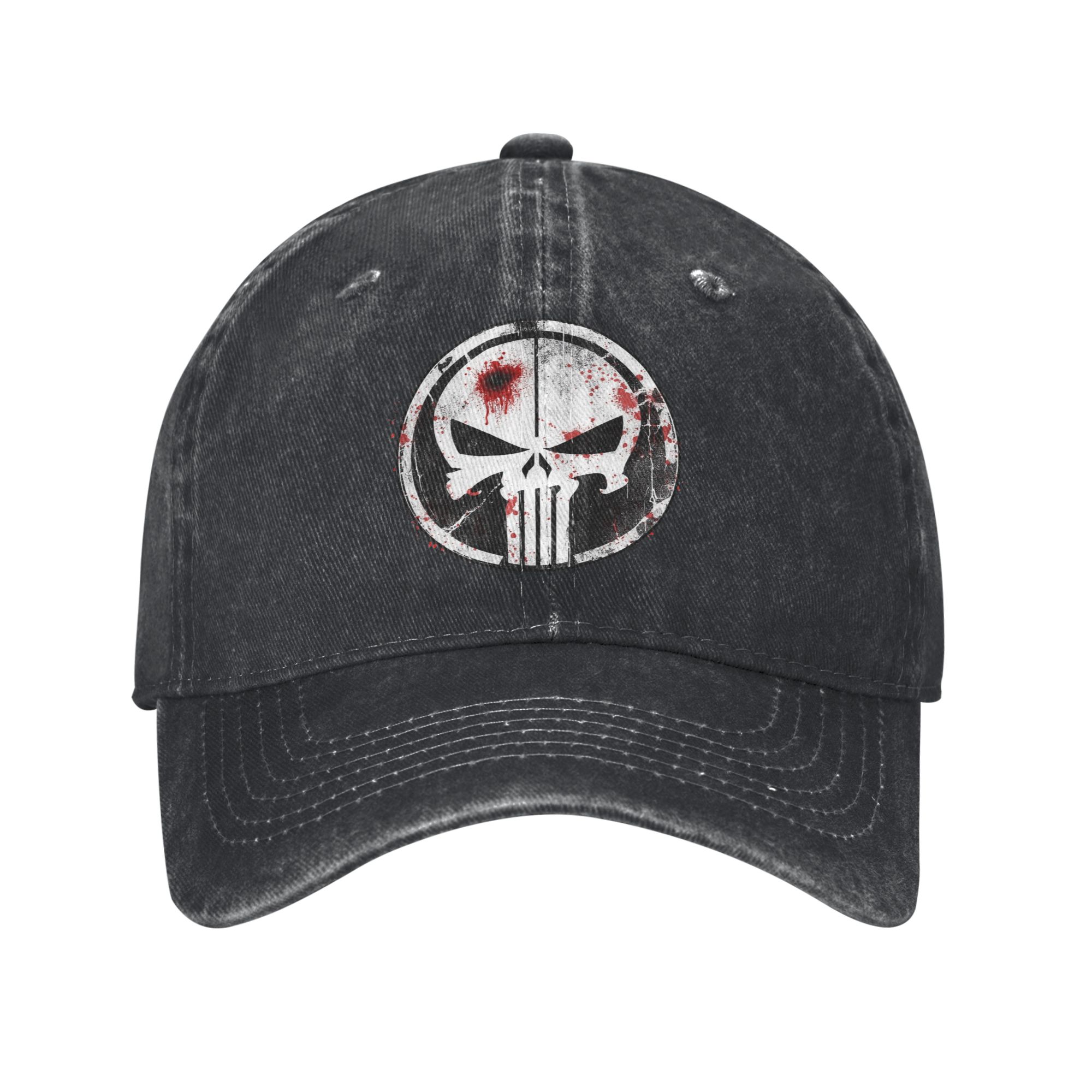 Skull Cap Helmet Liner - Topi Baseball Kasual Punisher Blood untuk
