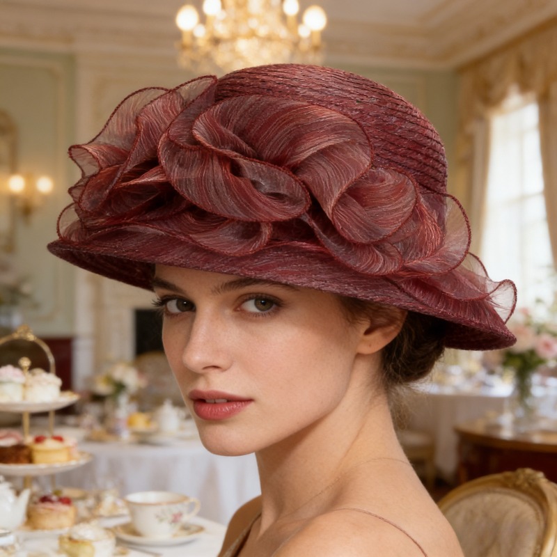 Sun Hat Wide Brim - Topi Matahari Wanita Transparan dari Kain