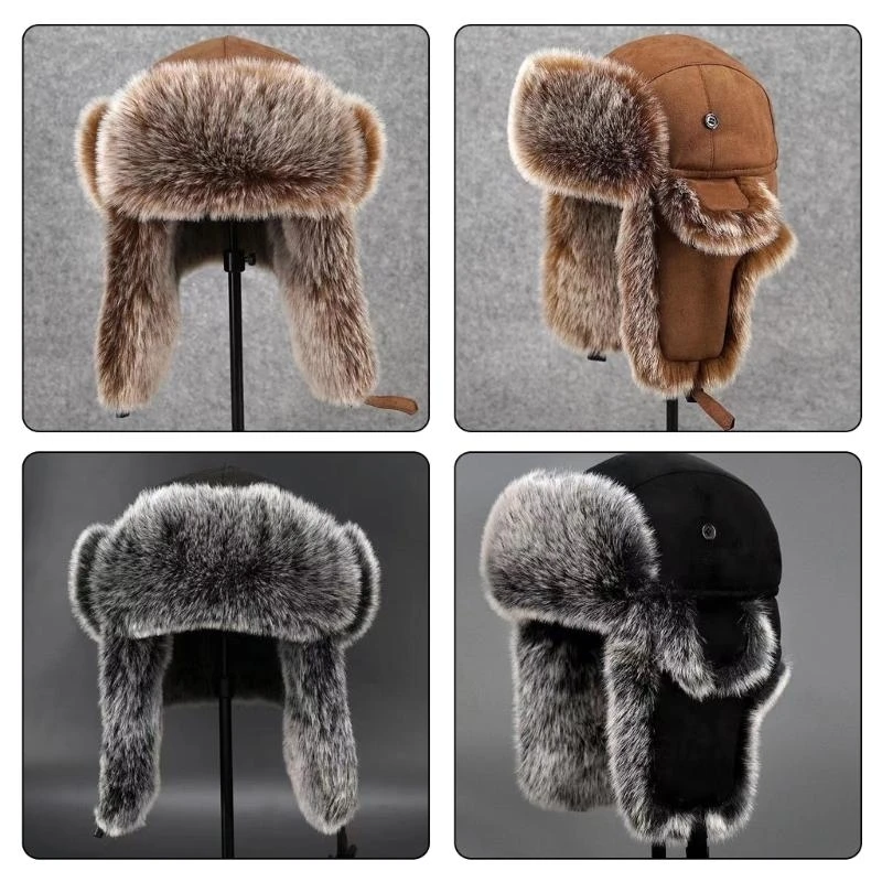 Trapper Hat Ear Flap - Topi Trapper Berlapis Bulu 193D dengan