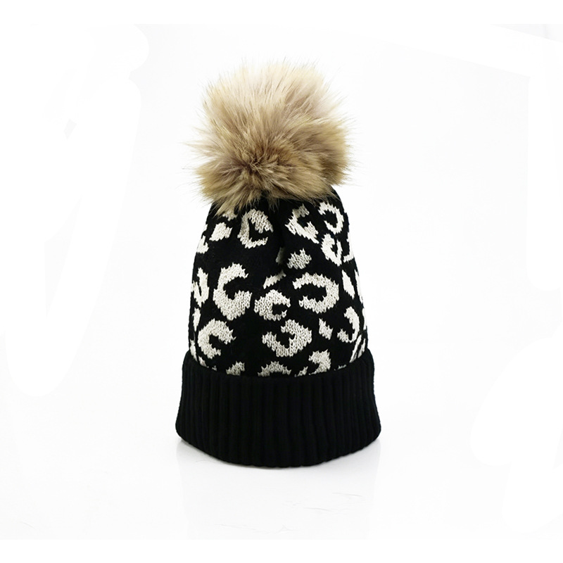 Topi rajut pom-pom motif macan - Beanie Cuffed Knit ulasan dan harga