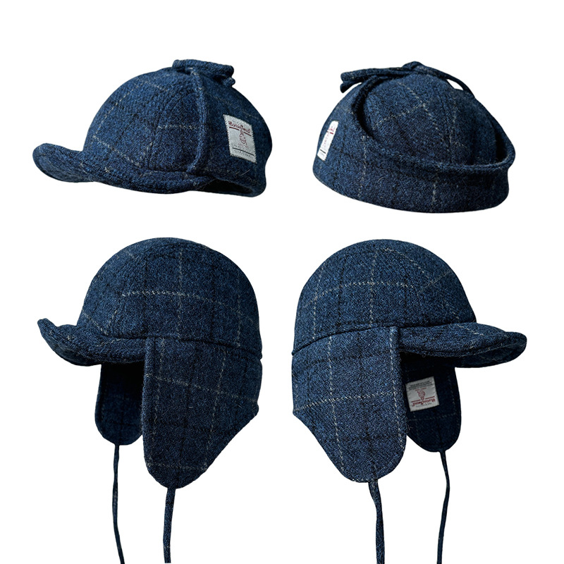 Topi Aviator Harris Tweed Pria - Trapper Hat Ear Flap ulasan dan harga
