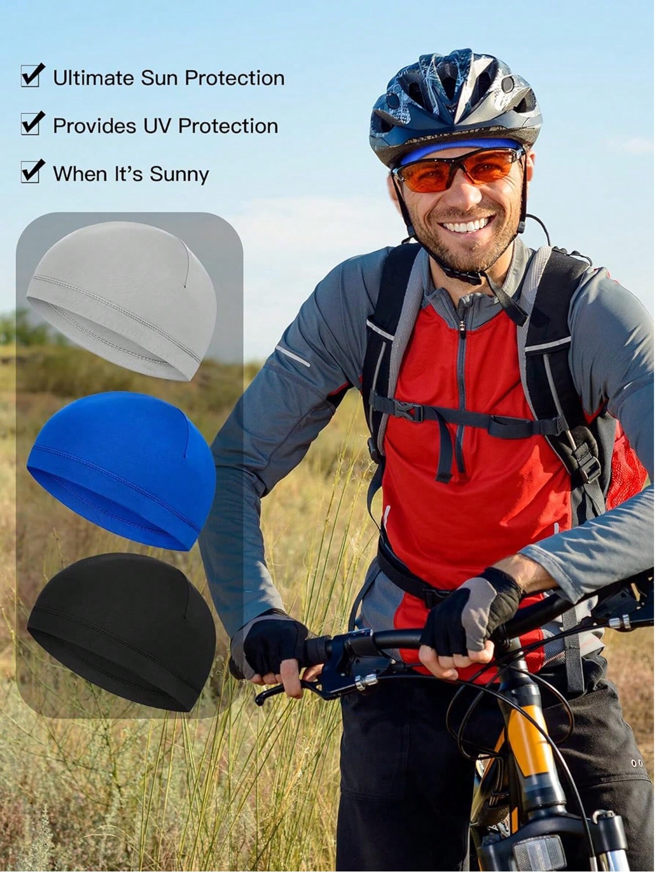 1 Buah Topi Skull Caps Pelapis - Skull Cap Helmet Liner ulasan dan harga