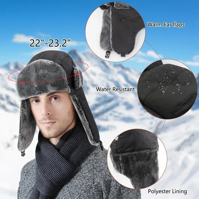 Topi Ushanka Militer Tentara S - Trapper Hat Ear Flap ulasan dan harga