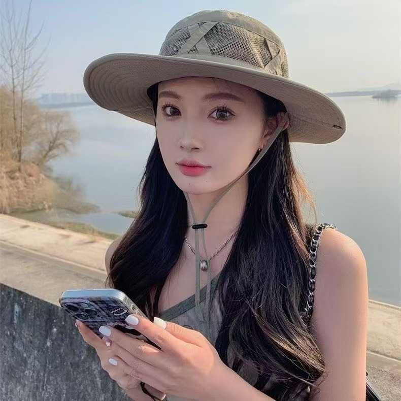 1 Buah Topi Ember Pria Musim P - Sun Hat Wide Brim ulasan dan harga