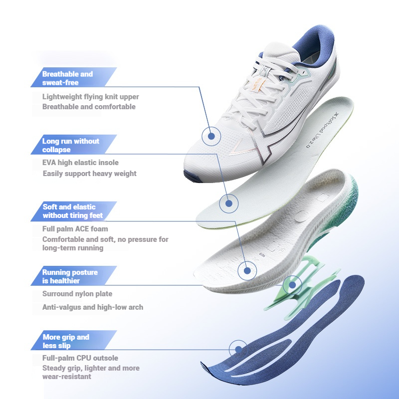 Xtep 2000Km Plus Sepatu Lari 2 - Running Cap Lightweight ulasan dan harga